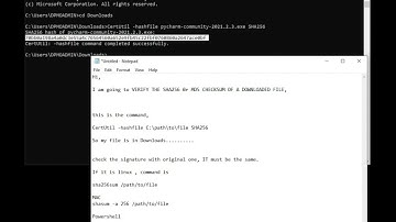 VERIFY THE SHA256 0r MD5 CHECKSUM OF A DOWNLOADED FILE