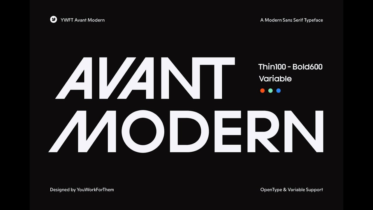 Ywft Avant Modern Font Download