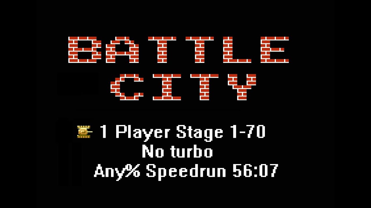 [Спидран] Battle city Any% 1 Player Stage 1-70 No turbo 