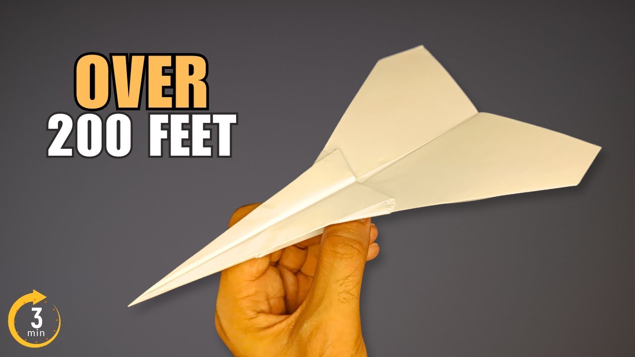 How to Make a Paper Airplane That Flies Far World Record - Flies Over ...