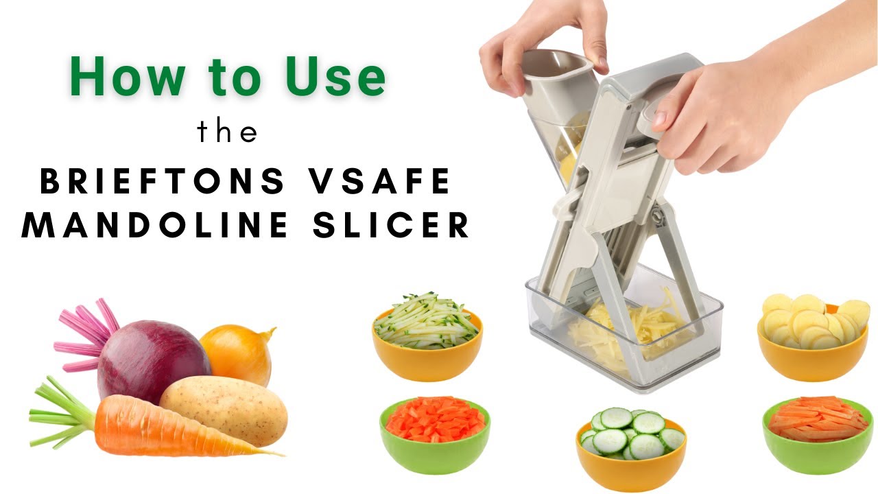 SUPMAKIN Safe Mandoline Food Slicer for Kitchen, Adjustable Potato Slicer,Vegetable Chopper, Mandolin Slicer, French Fry Cutter, 5 in 1 Chopping