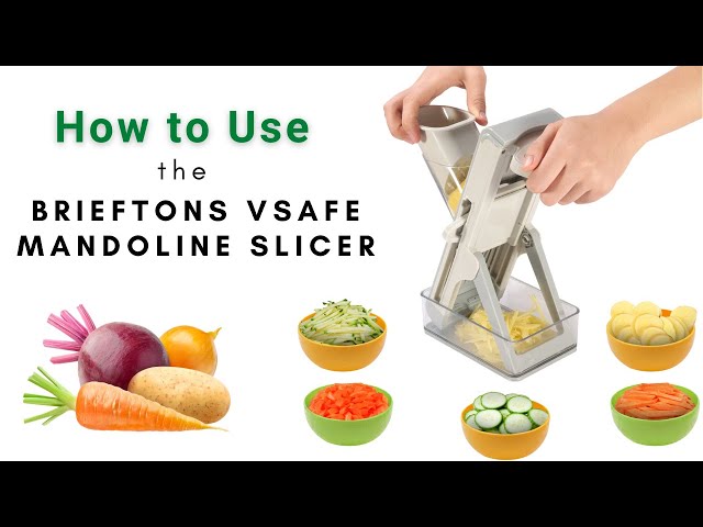 SUPMAKIN Safe Mandoline Food Slicer for Kitchen, Adjustable Potato Slicer,Vegetable Chopper, Mandolin Slicer, French Fry Cutter, 5 in 1 Chopping