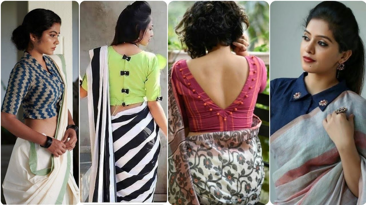 57 Cotton Saree Blouse designs ideas | saree blouse designs, blouse designs,  cotton saree blouse designs