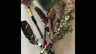 Making paintbrushes using materials from nature #short