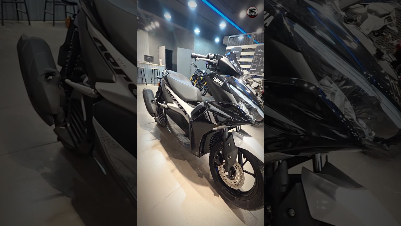 Check out Digital meter 🔥 YAMAHA Aerox 155 in Black edition 
