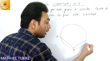 9TH, EX. 10.3, Q. 2 Suppose you are given a circle. Give a construction to find its ENGLISH MEDIUM//