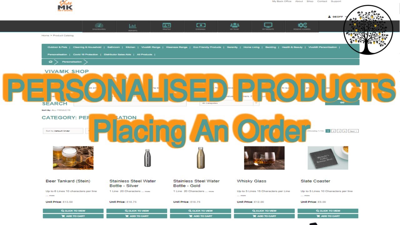 VivaMK Personalised Products   Placing An Order
