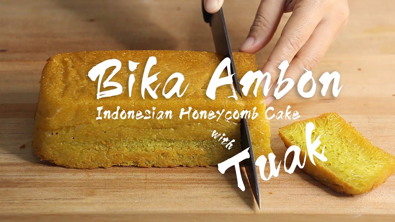 Download The Traditional Recipe of Bika Ambon with Palm Wine (Tuak) | Indonesian Honeycomb Cake