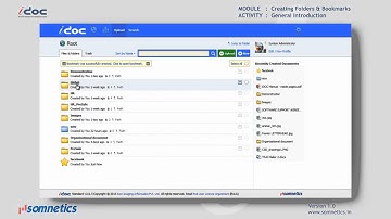iDOC CREATING NEW FOLDERS & BOOKMARKS general introduction