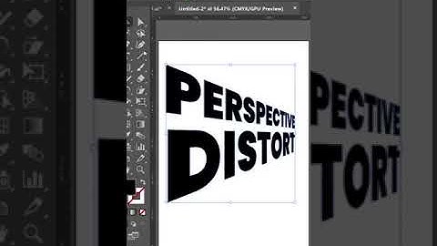 PERSPECTIVE DISTORT IN ILLUSTRATOR, how to use perspective distort in illustrator cc, #shorts