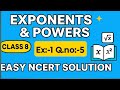 "Exponents and Powers | Class 8 Maths | Exercise 4.1 Q.no:-5 Solution Explained"