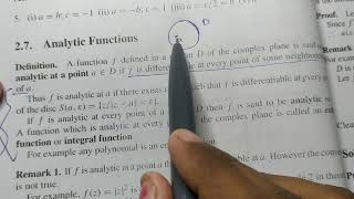 Analytic function definition.. ✨ complex analysis