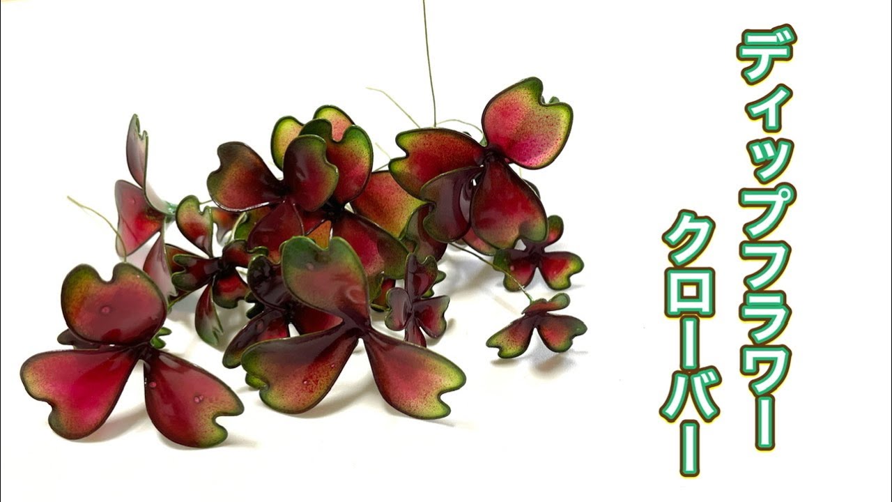 579 #ディップフラワー クローバーを作ってみました。#ディップアート