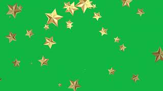 Gold Stars Falling Green Screen l Star Falling Animation l HD