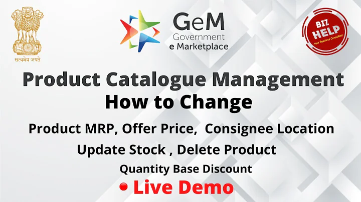 Gem Product Catalogue Management Process | How Delete Product In Gem | How to Change Product Mrp GeM