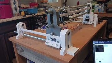 Test run of the X-axis on the X-Y machine