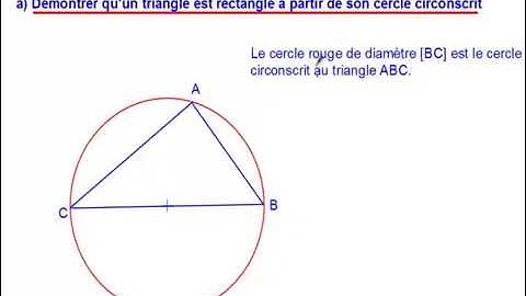 Triangle rectangle et cercle circonscrit-Caps 6 : du cercle au triangle rectangle