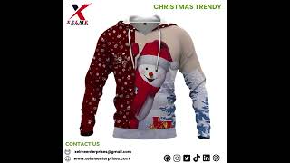 Men's Stylish Santa Claus Pattern Hoodie#fashionwear #christmas