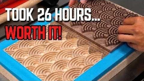 I Made a CNC Inlay Cutting Board with INSANE Detail (Japanese Seigaiha Wave Pattern)