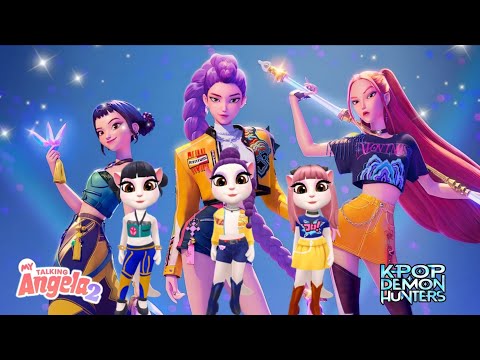 🌈 My Talking Angela ➕ Kpop Demon Hunter 🎵😈 // Rumi VS Zoey VS Mira // Cosplay