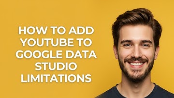 How to Add Youtube to Google Data Studio Limitations - GUIDE!