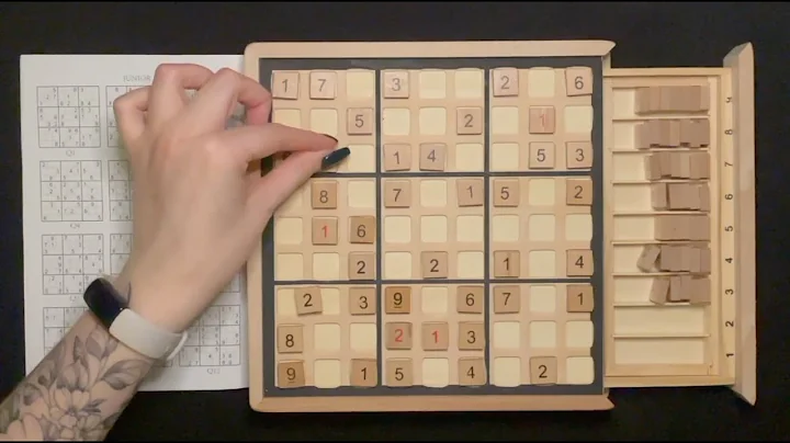 ASMR | Wooden Sudoku #5 (binaural whisper)