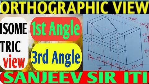 How To Draw Isometric view and Orthographic view in 3rd Angle and 1st Angle Project #sanjeevsiriti#