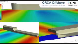 Pitch and Heave Motion Response simulation for a crane vessel in shallow water by ONE Simulations