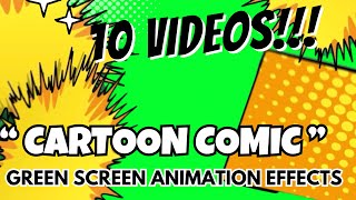 10 COMIC CARTOON GREEN SCREEN EFFECTS ANIMATION FREE NO COPYRIGHT