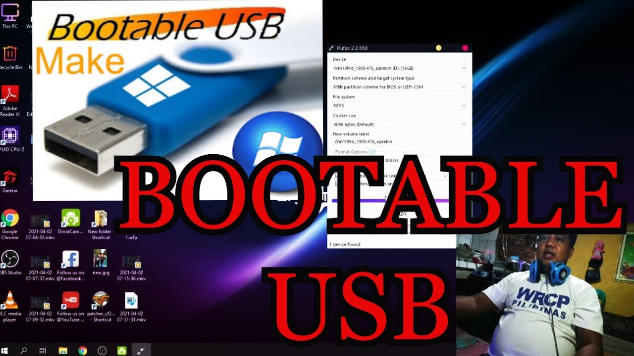 HOW TO Make a Bootable Windows 7/10 USB using RUFUS (Pamilya Espiritu ...