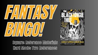 Fantasy Bingo: The Blacktongue Thief by Christopher Buehlman