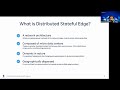 What is distributed stateful edge?