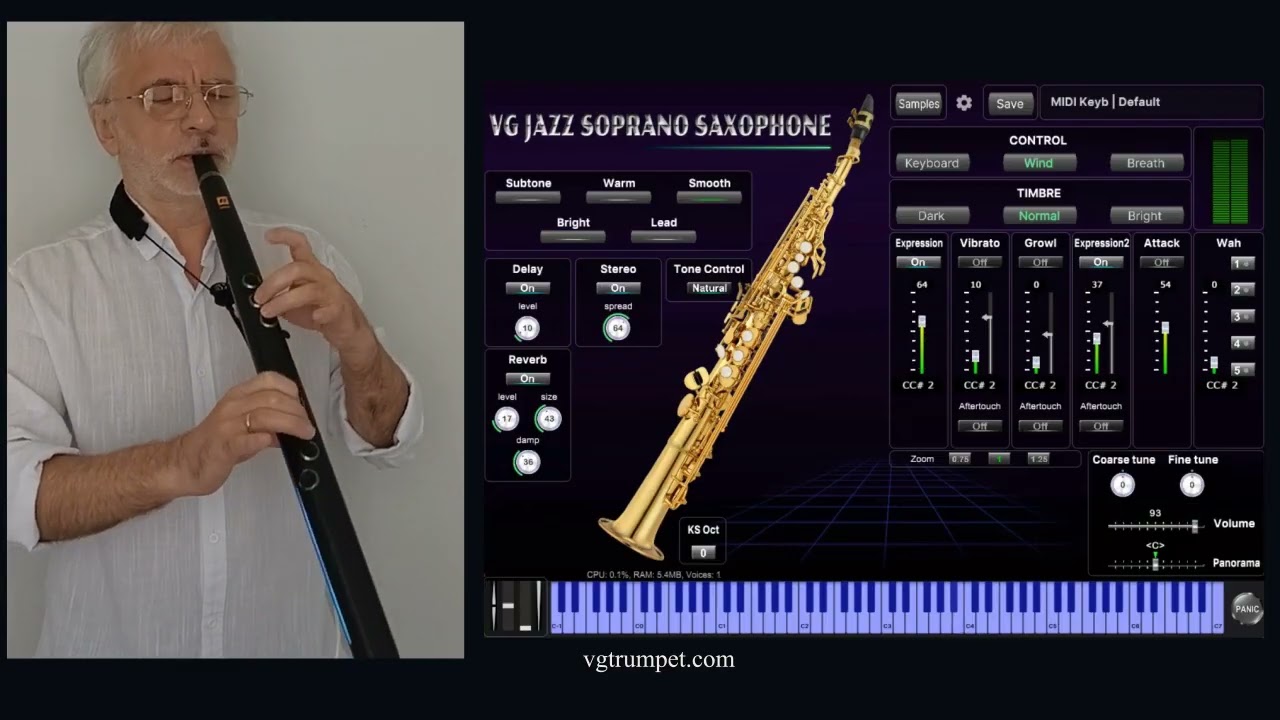 VG Jazz Soprano Saxophone Virtual Instrument VST | VGTrumpet