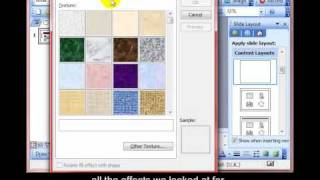 AM 6311 Apply background fill effects to drawn objects Microsoft PowerPoint 2003 ECDL Advanced ITQ 3