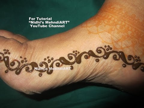 Easy DIY Feet Border Henna Mehndi Design Tutorial for Easy DIY Feet Border Henna Mehndi Design Tutorial for