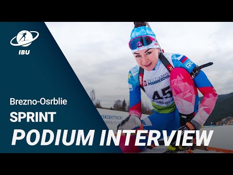 IBU Cup 21/22 Brezno-Osrblie Second Women Sprint Podium Interview