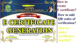 AUTOMATIC E CERTIFICATE GENERATION AND VALIDATION