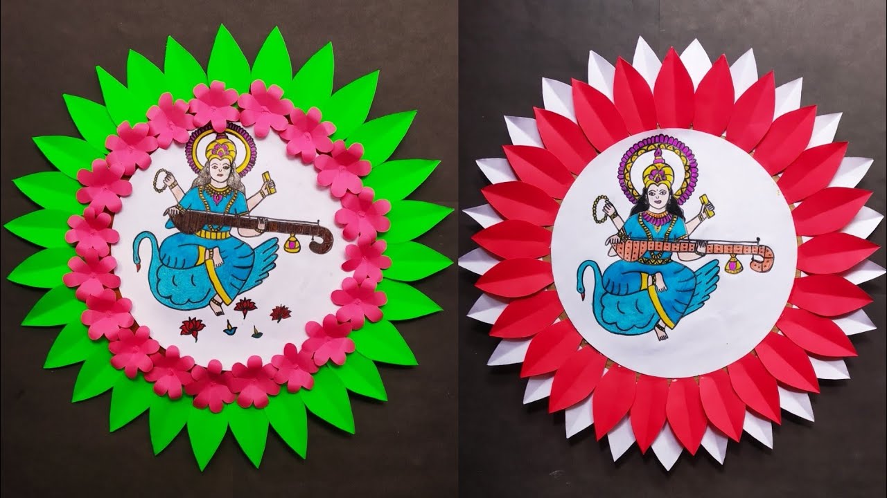 Diy Beautiful Saraswati Puja Craft Making Saraswati Puja Decoration diy-beautiful-saraswati-puja-craft-making-saraswati-puja-decoration