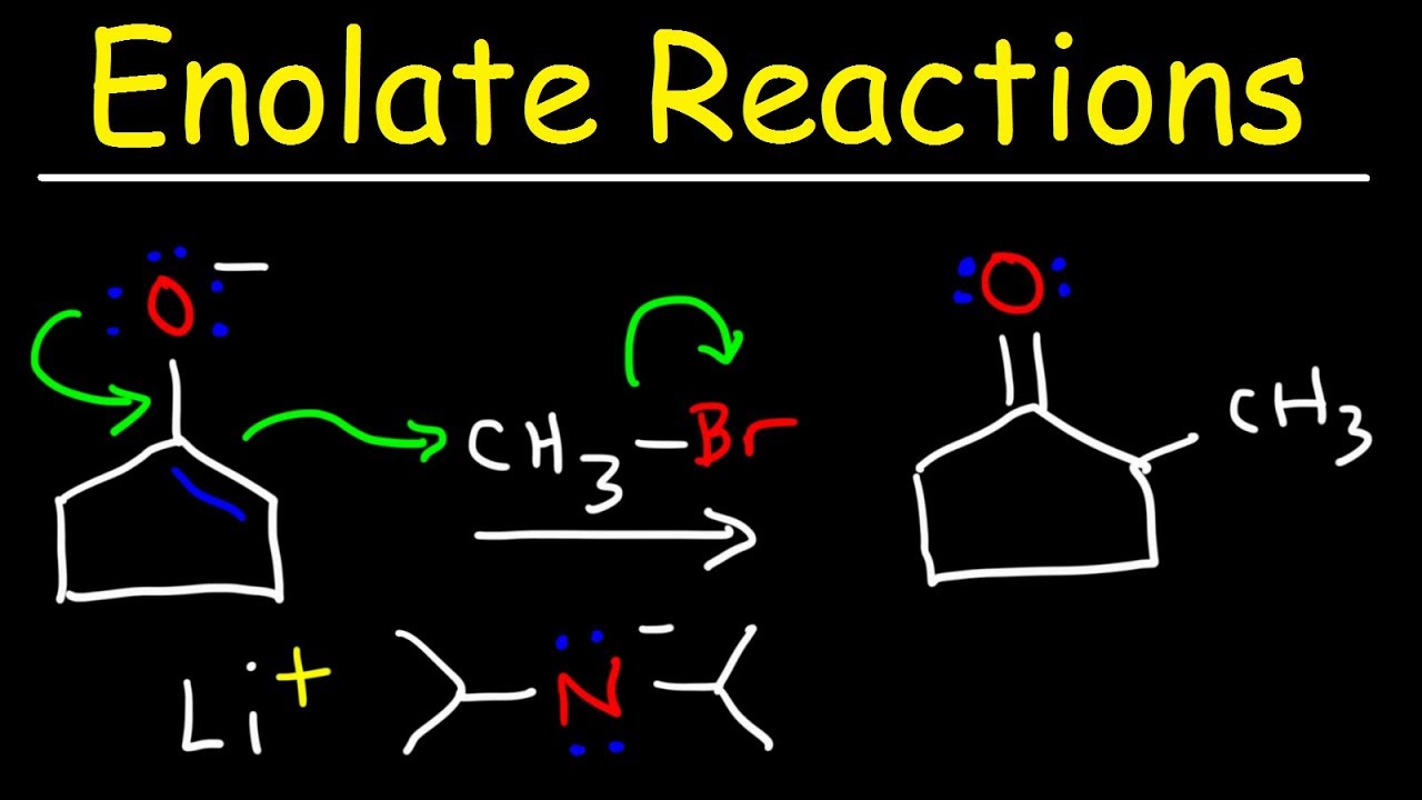 ⁣Enolate Reactions - Direct Alkylation of Ketones With LDA