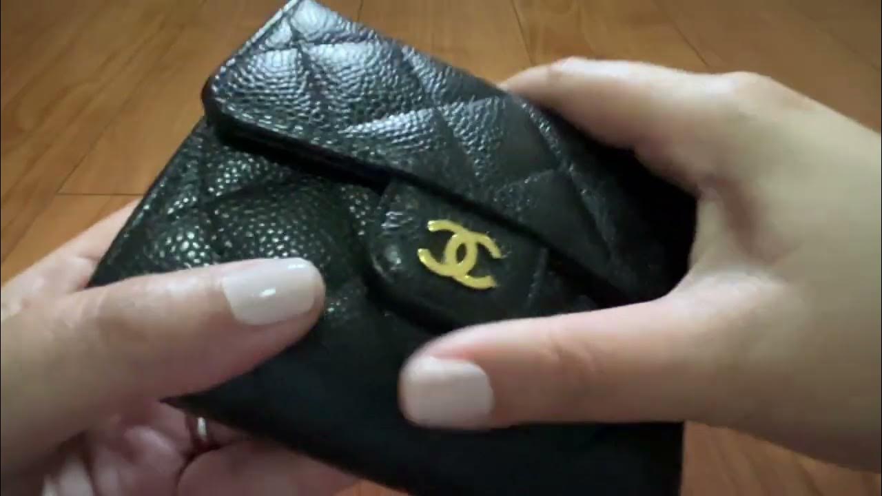classic card holder chanel caviar flap