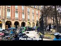 Paris city walks   Place des Vosges   Paris,France 4K