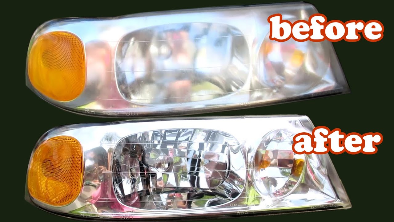 How do you clean plastic headlights?
