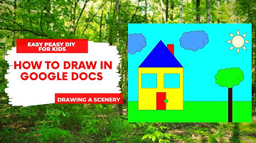 How To Draw on Google Docs | Drawing scenery with shapes