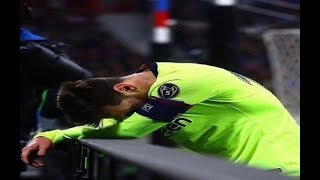 Messi crying lonely at Anfield after defeating Barcelona from Liverpool