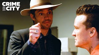 Raylan Interrogates Dewey Behind Bars | Justified (Timothy Olyphant)