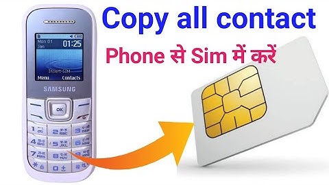 Samsung keypad phone contact copy to Sim card / how to copy all contact to Sim Samsung keypad