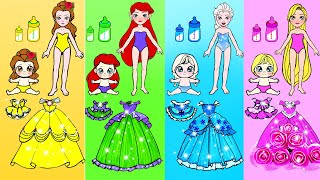 Vestido De Muñeca De Papel  Madre E Hija Princesas De Pelota  Woa Doll Español