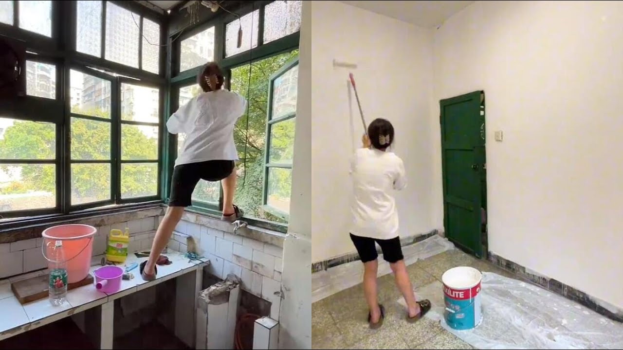 A beautiful and talented girl buys an abandoned mansion and decorates it