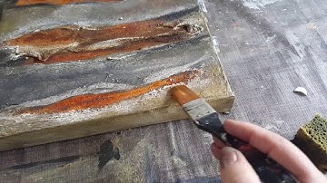 Powertex mixedmedia rusty powder tutorial. Roest maken.