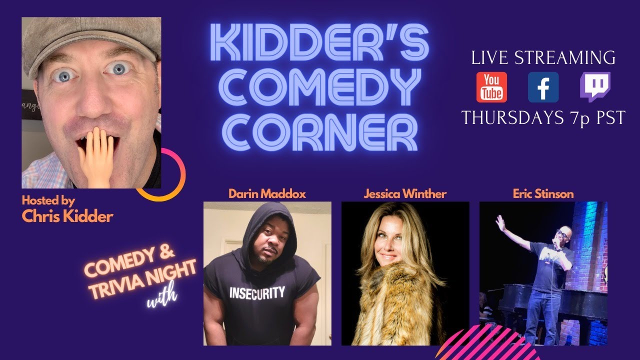 Kidder's Comedy Corner Season 2 LIVE 1/21/2021 - Ep. 3 The BEST COMEDY LIVE SHOW 2021